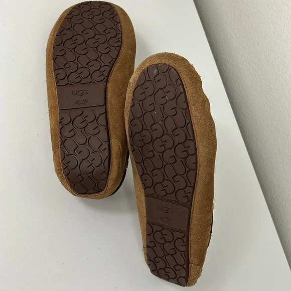 UGG Slippers Suede Leather Dakota Water-Resistant Chestnut Brown Size 6 - Picture 13 of 15